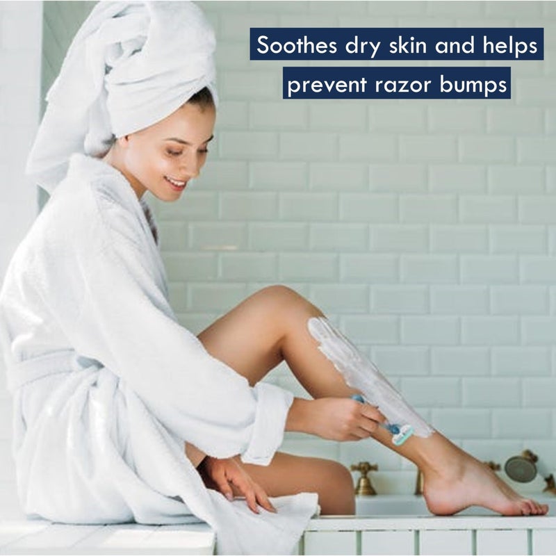 Aveeno Therapeutic Shave Gel with Oat and Vitamin E to Help Prevent Razor Bumps, Soothes Dry Skin and Provides a Close, Smooth Shave with Less Irritation, Fragrance-Free, 7 oz - Image 5