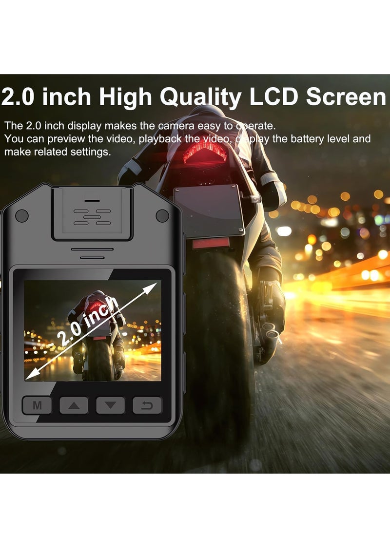 SYOSI 1440P Police Body Camera, Waterproof Premium Portable Cam with Audio Recording, Night Vision, 3000mah Battery Last 11-12 Hrs, for Law Enforcement, Security Guard, Civilian  - Image 3