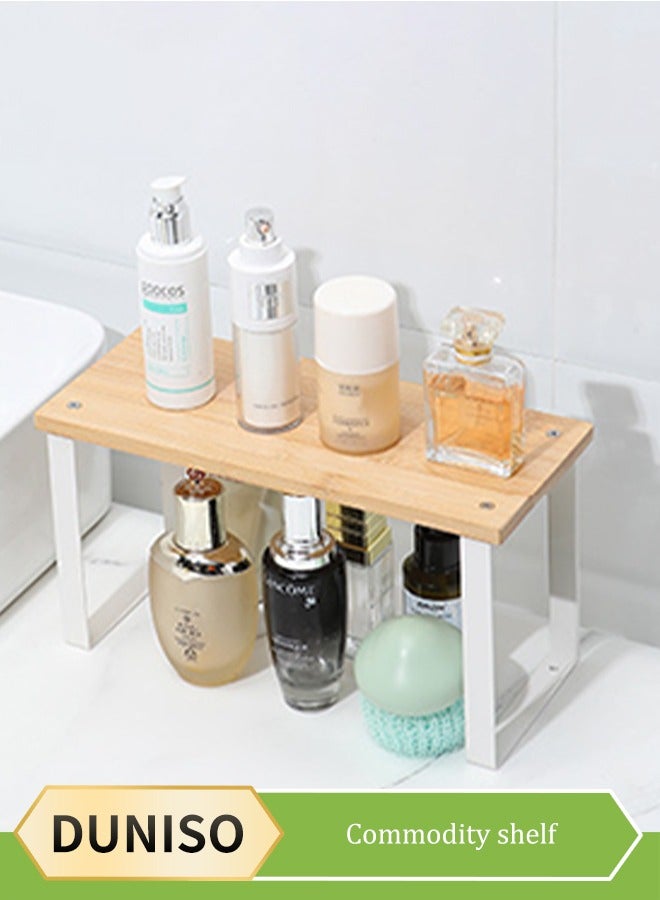 DUNISO Desktop storage rack, kitchen seasoning sorting rack, multifunctional dressing table storage rack, suitable for offices, kitchens, bedrooms, bathrooms, 31 * 13 * 16.5cm - Image 1