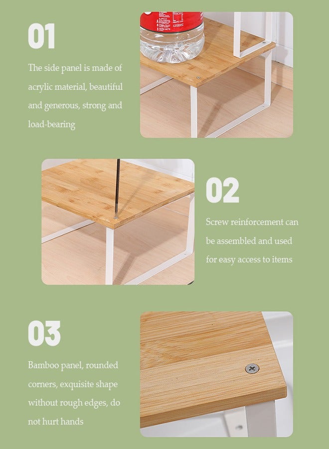 DUNISO Desktop storage rack, kitchen seasoning sorting rack, multifunctional dressing table storage rack, suitable for offices, kitchens, bedrooms, bathrooms, 31 * 13 * 16.5cm - Image 3