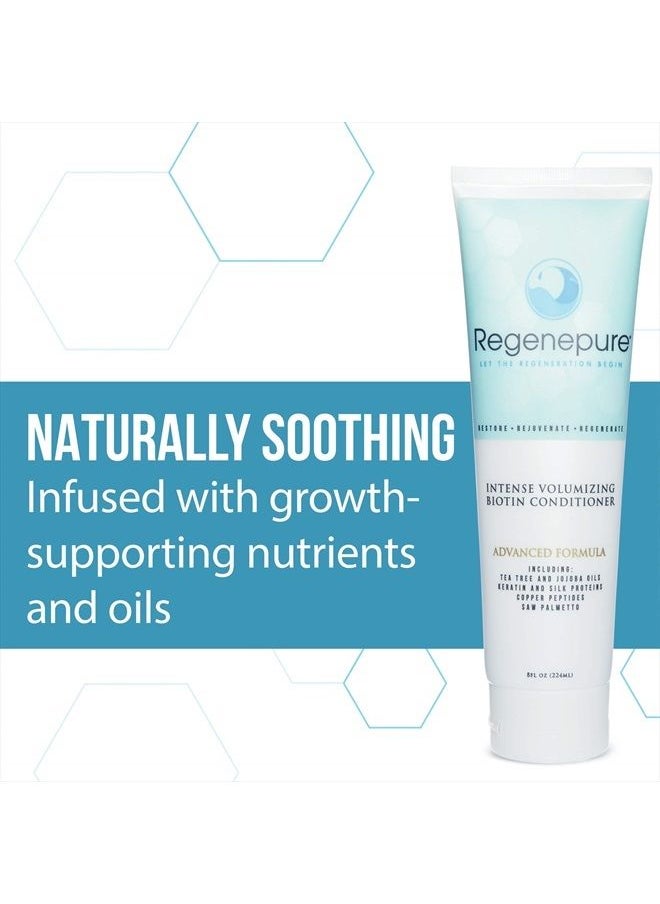 Regenepure, Intense Volumizing Biotin Conditioner, Moisturizing Support for Healthy Hair and Scalp, 8 oz