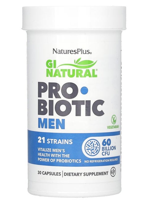 GI Natural Probiotic Men 60 Billion CFU 30 Capsules