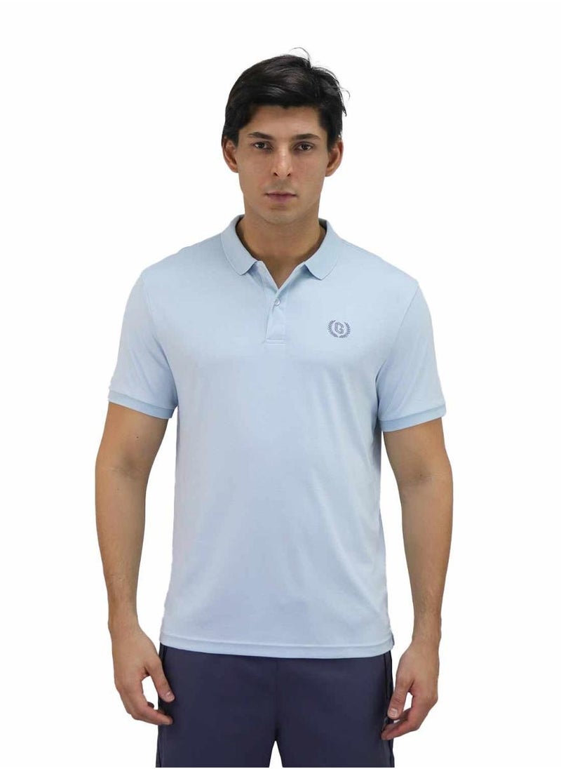 GIORDANO - Men's Liquid Touch Polo - Sky Blue - Image 1