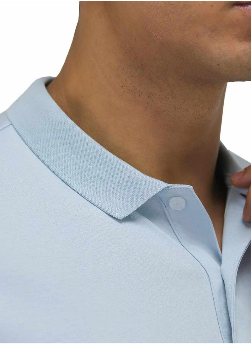 GIORDANO - Men's Liquid Touch Polo - Sky Blue - Image 1