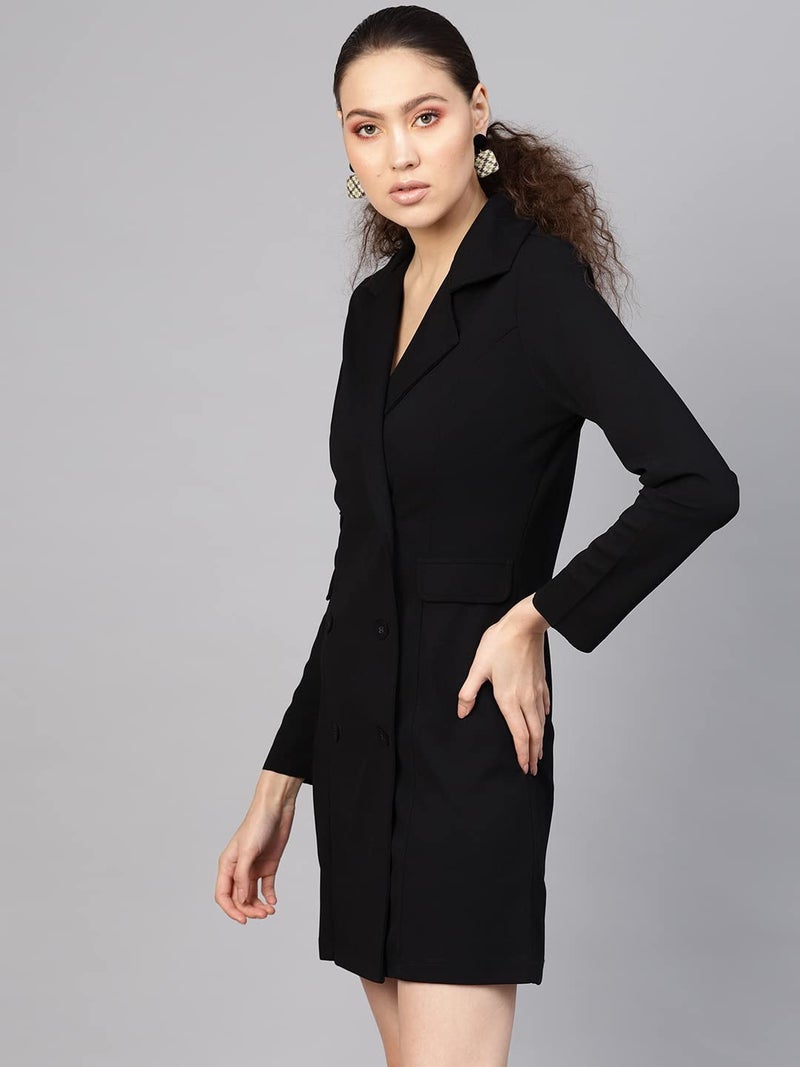 SASSAFRAS Black Blazer Dress - Image 3
