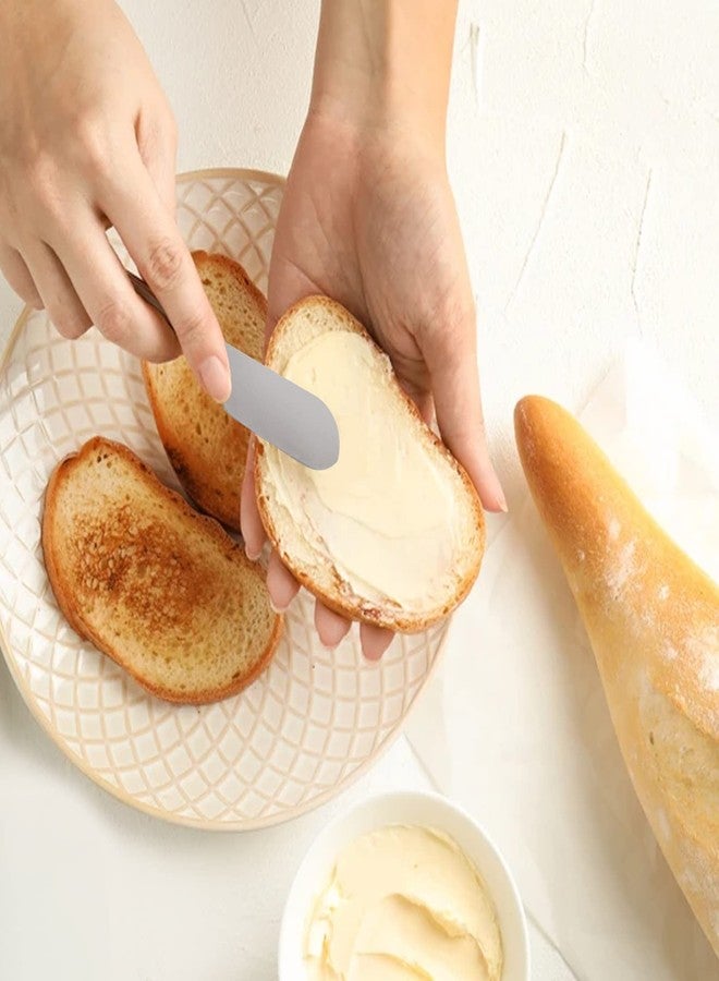 OLIREXD Stainless Steel Small Mini Butter Spreader, Sandwich Cream Cheese Condiment Knives Set, Plastic Handle, 4 Inches, Set of 3 - Image 5