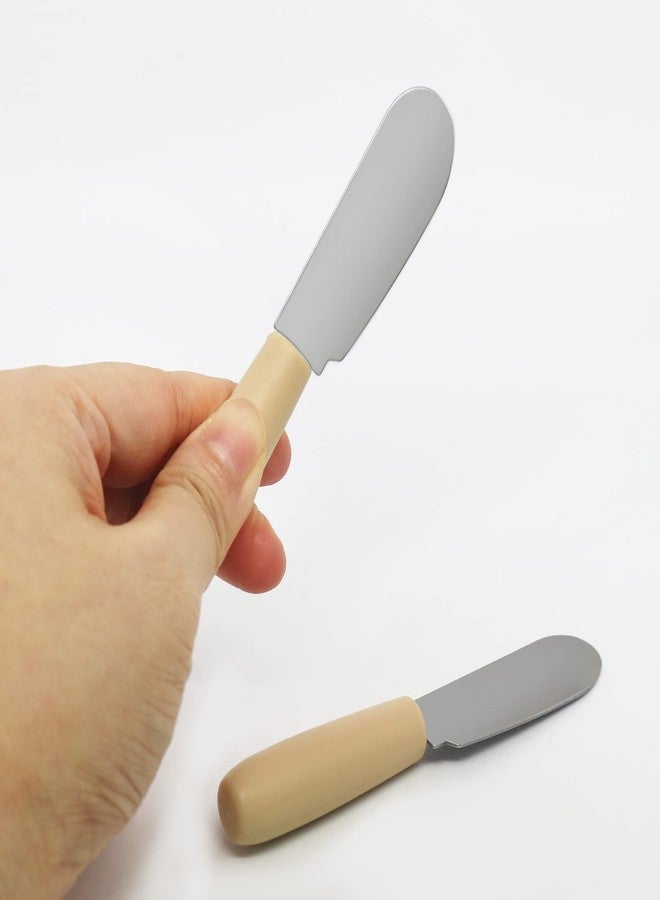 OLIREXD Stainless Steel Small Mini Butter Spreader, Sandwich Cream Cheese Condiment Knives Set, Plastic Handle, 4 Inches, Set of 3 - Image 3