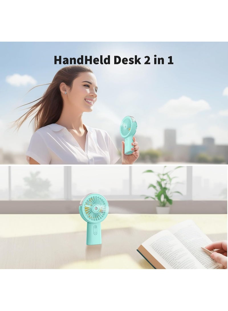 general Handheld Misting Fan Portable, 4000mAh Rechargeable Small Personal Water Spray Hand Held Mist Fan Battery Operated, 90° Rotatable, Power Bank for Travel Home Office Men Women Kids (Green)  - Image 3