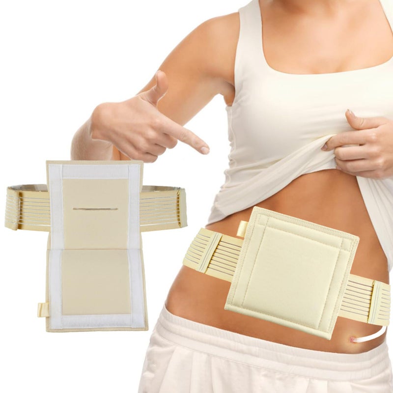WoundWarrior [2 Pack] Feeding Tube Belt, PEG Tube Holder G-Tube Protective Belt Breathable Beige with Slit for G Tube J Tube PEG Tube Supplies, No More Taping The Tube - Image 1