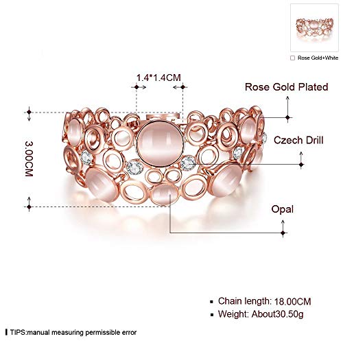 YouBella Jewellery Bracelets for Women Stylish Rose Gold Plated Crystal Bracelet Bangle Jewellery for Girls and Women (Style 3) - Image 4