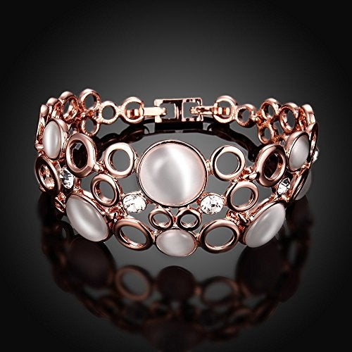 YouBella Jewellery Bracelets for Women Stylish Rose Gold Plated Crystal Bracelet Bangle Jewellery for Girls and Women (Style 3) - Image 2