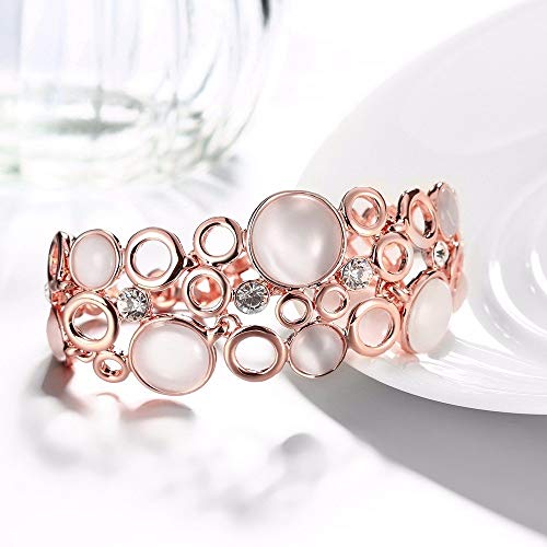 YouBella Jewellery Bracelets for Women Stylish Rose Gold Plated Crystal Bracelet Bangle Jewellery for Girls and Women (Style 3) - Image 5