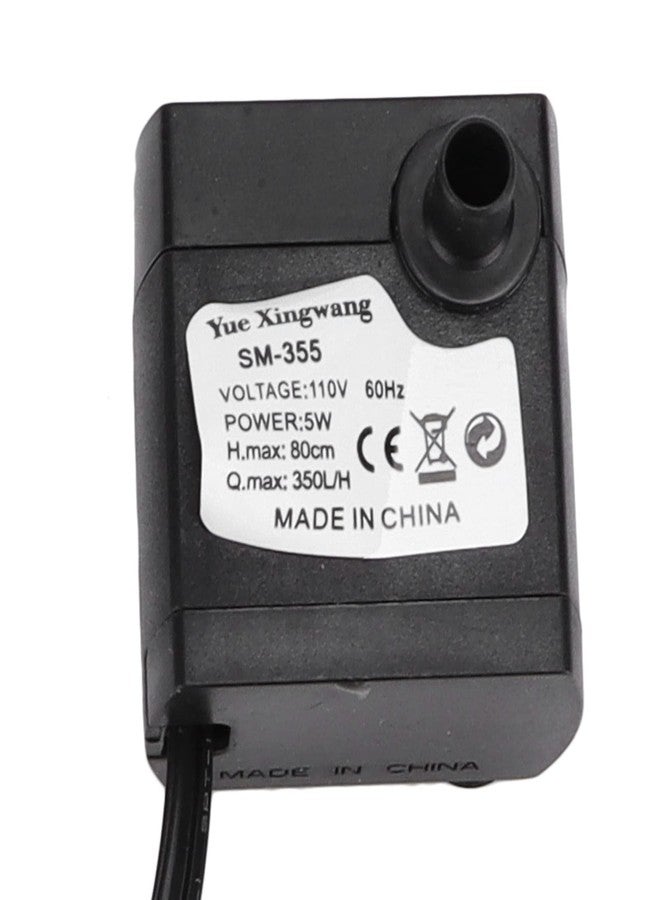 زيروديس مضخة نافورة صغيرة، مضخات مياه لأحواض السمك، تصميم هادئ وضوضاء منخفضة للمكاتب والمنازل (قابس أمريكي 110 فولت) - Image 1