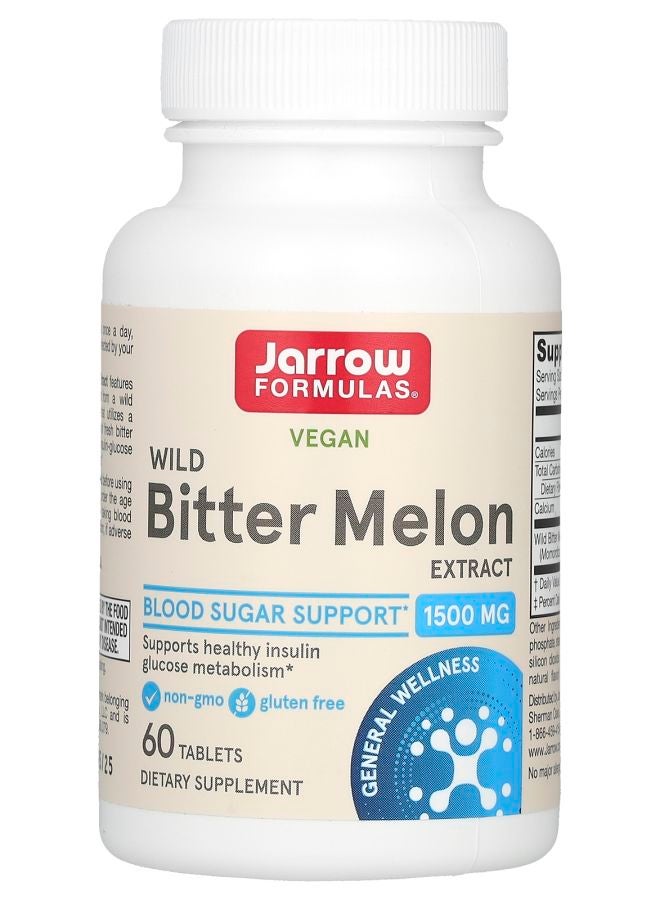 jarrow formulas Vegan Wild Bitter Melon Extract 1500 mg 60 Tablets (750 mg per Tablet)