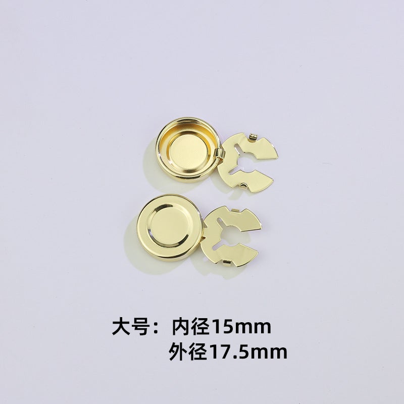 Diy -Selling Shirt Buttons, Copper Turtle Smooth Surface Buttons, Blank Electroplated Button Sets, Brooch Buttons, Cufflinks, Handmade Accessories - Image 1