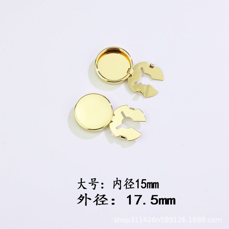 Diy -Selling Shirt Buttons, Copper Turtle Smooth Surface Buttons, Blank Electroplated Button Sets, Brooch Buttons, Cufflinks, Handmade Accessories - Image 3