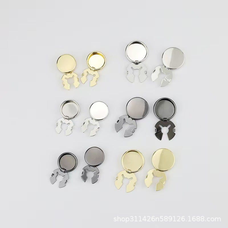 Diy -Selling Shirt Buttons, Copper Turtle Smooth Surface Buttons, Blank Electroplated Button Sets, Brooch Buttons, Cufflinks, Handmade Accessories - Image 4
