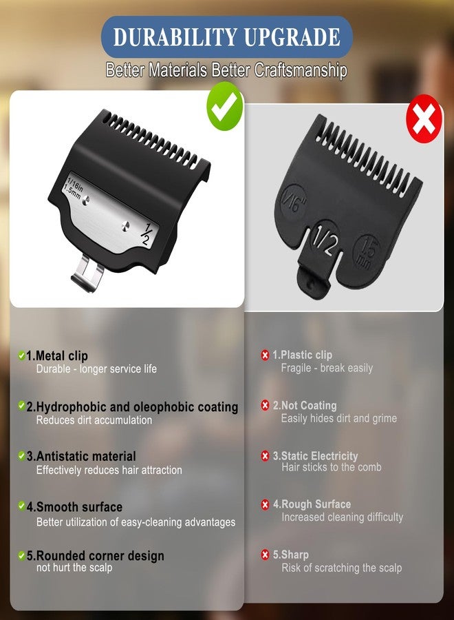 CR8GR8 Professional for Wahl Clipper Guards Set, 2 Pcs Coded Cutting Guides #3170-400- 1/16” to 1” fits for All Wahl Clippers - Image 3