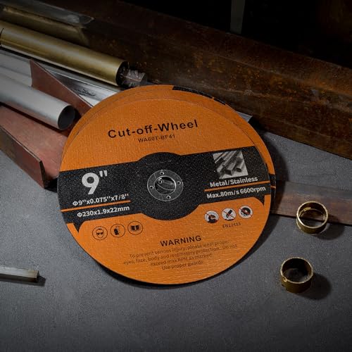 Shawya 10 Pack Cut Off Wheels 9 Inch Cutting Wheel 9” x 0.075” x 7/8”Metal and Stainless Steel Cutting Disc Fit for Angle Grinder Aggressive Cutting disc for General Purpose Metal Cutting - Image 5