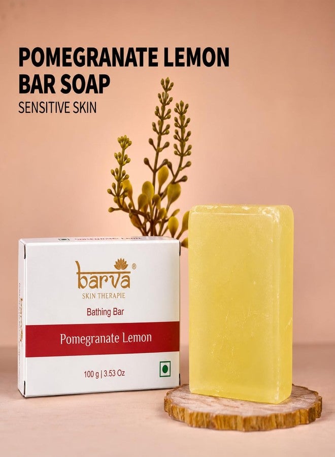 Barva Pure Glycerin Soap Pack of 2 | Pomegranate & Lemon Bathing Bar | Moisturizing & Gentle Cleansing | Natural Ingredients | Luxury Soap for All Skin Types - Image 2