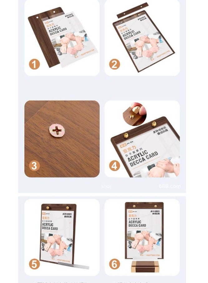 INSENSE A4 solid wood acrylic certificate frame, A4 size photo frame, decoration of honor certificate and patent certificate frames - Image 4