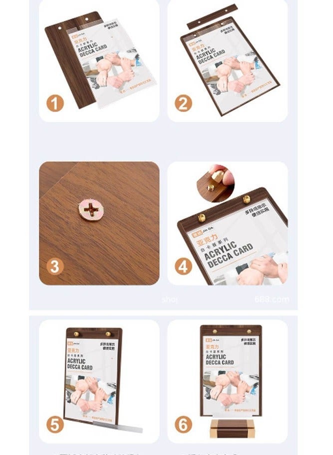 INSENSE Premium A4 Certificate Frame - Solid Wood & Clear Acrylic Tabletop Display Stand for Awards, Patents & Photos - Image 5