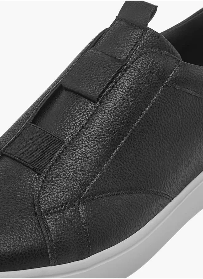 LBL by Shoexpress Men Textured Slip-On Sneakers with Pull Tabs