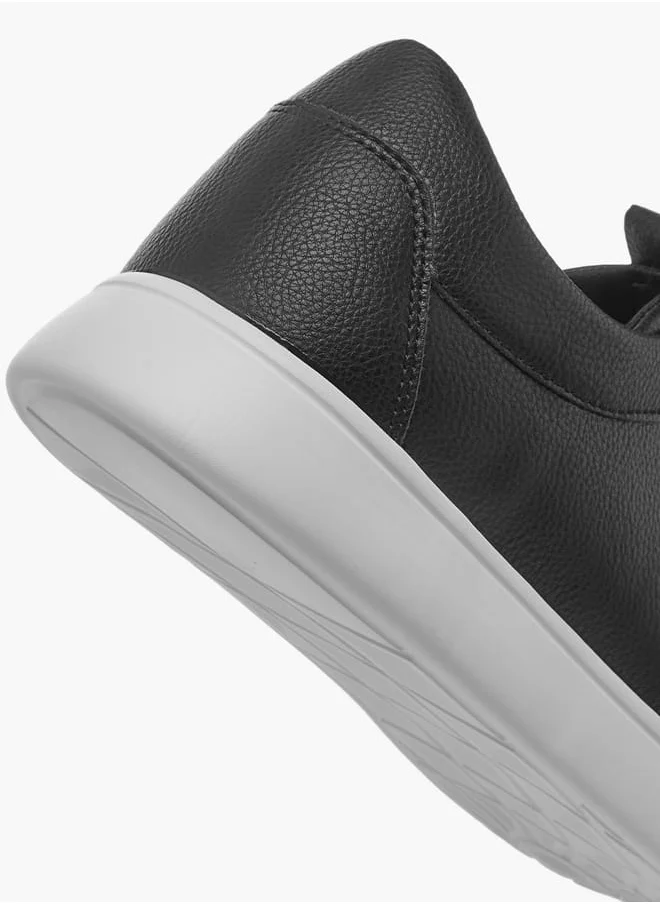 LBL by Shoexpress Men Textured Slip-On Sneakers with Pull Tabs