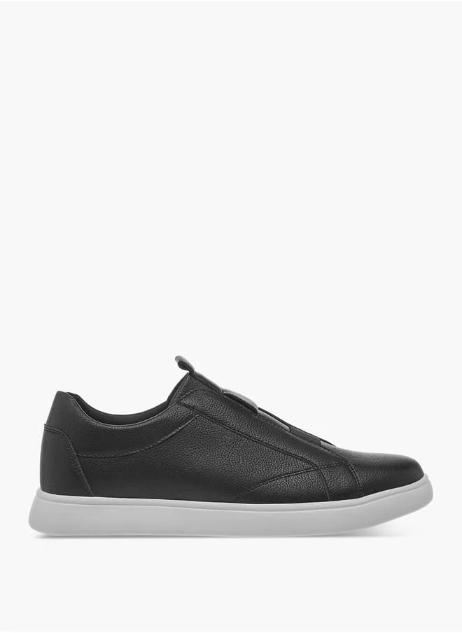 LBL by Shoexpress Men Textured Slip-On Sneakers with Pull Tabs