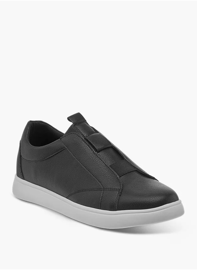 LBL by Shoexpress Men Textured Slip-On Sneakers with Pull Tabs