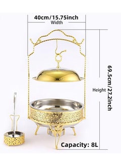 NKX Stainless Steel Buffet Chafing Dish Food Warmer and Heater 8.0L  - Image 2