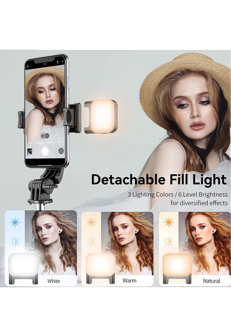 Raxoom Selfie Stick Tripod with Fill Light, 167cm Extendable Phone Tripod Stand with Remote Shutter for Travel, Vlogging, Live Streaming Video and Photos,Phone Stand Compatible with iPhone and Android - Image 2