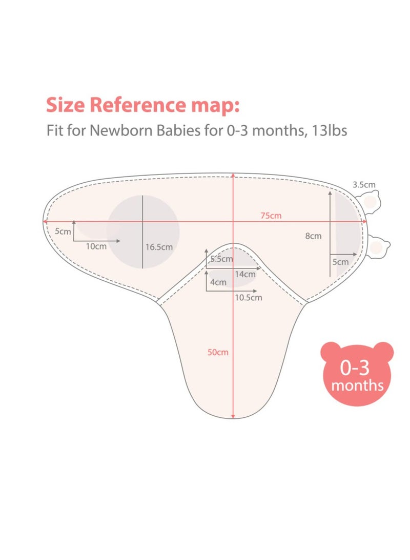 Excefore Baby Swaddle Wraps, 2 Pcs Baby Wraps, Breathable Organic Cotton Fabric, Adjustable Infant Newborn Swaddle Sack for Boy and Girl - Image 2