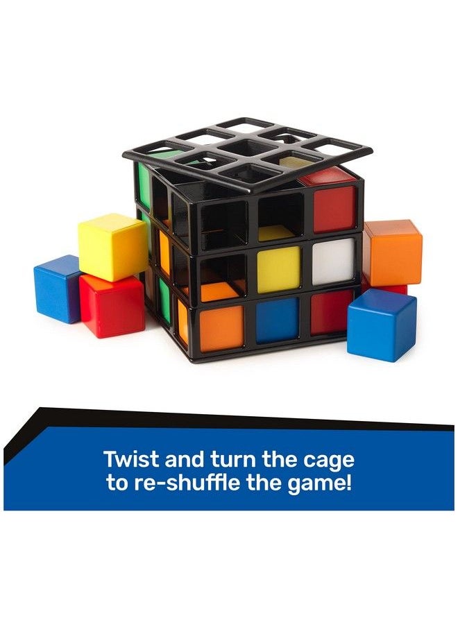 Rubik's - Cage 3D Fast Paced Strategy Sequence Game Color Stacking Challenging Toy Puzzle Solving Activity Brain For Adults & Kids Ages 7 And Up - Image 1