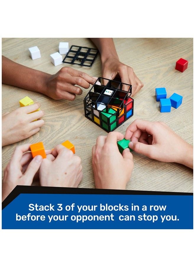 Rubik's - Cage 3D Fast Paced Strategy Sequence Game Color Stacking Challenging Toy Puzzle Solving Activity Brain For Adults & Kids Ages 7 And Up - Image 1