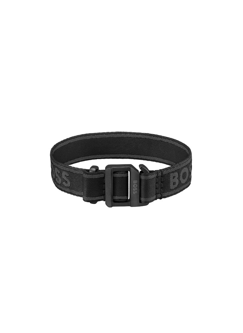 HUGO BOSS HUGO BOSS JEWELRY COLIN MENS NYLON WOVEN STRAP BRACELET - 1580488  - Image 1