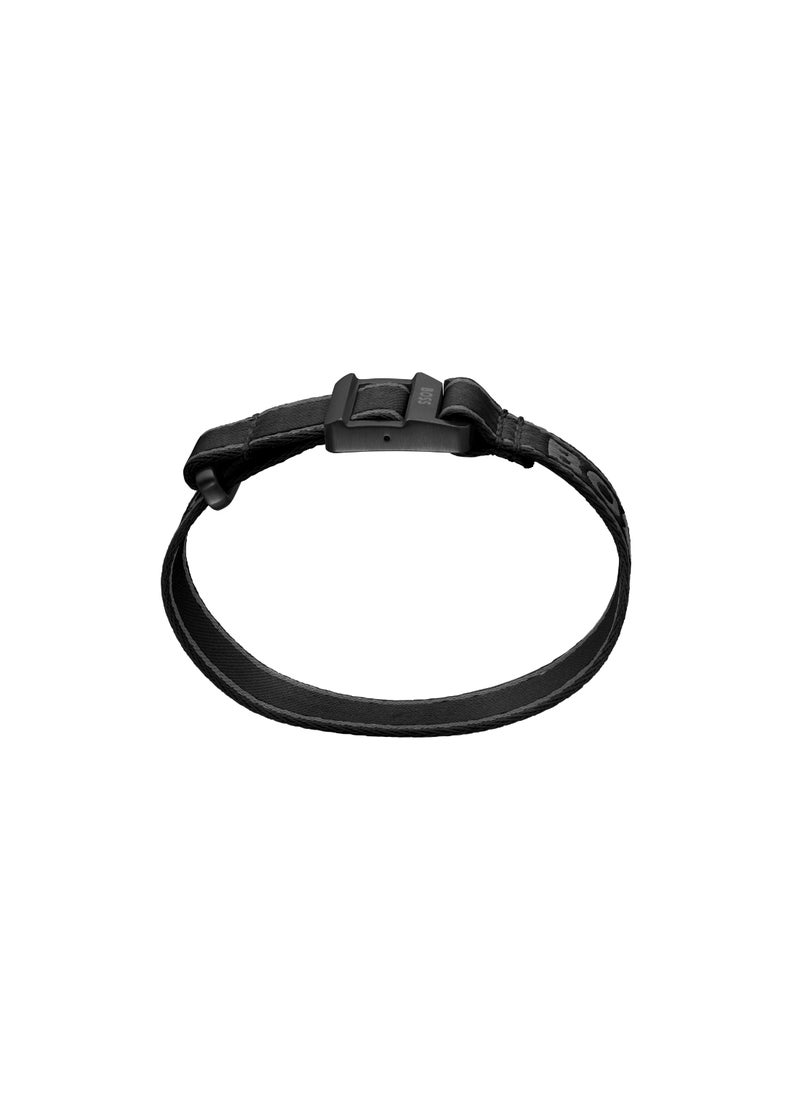 HUGO BOSS HUGO BOSS JEWELRY COLIN MENS NYLON WOVEN STRAP BRACELET - 1580488  - Image 3
