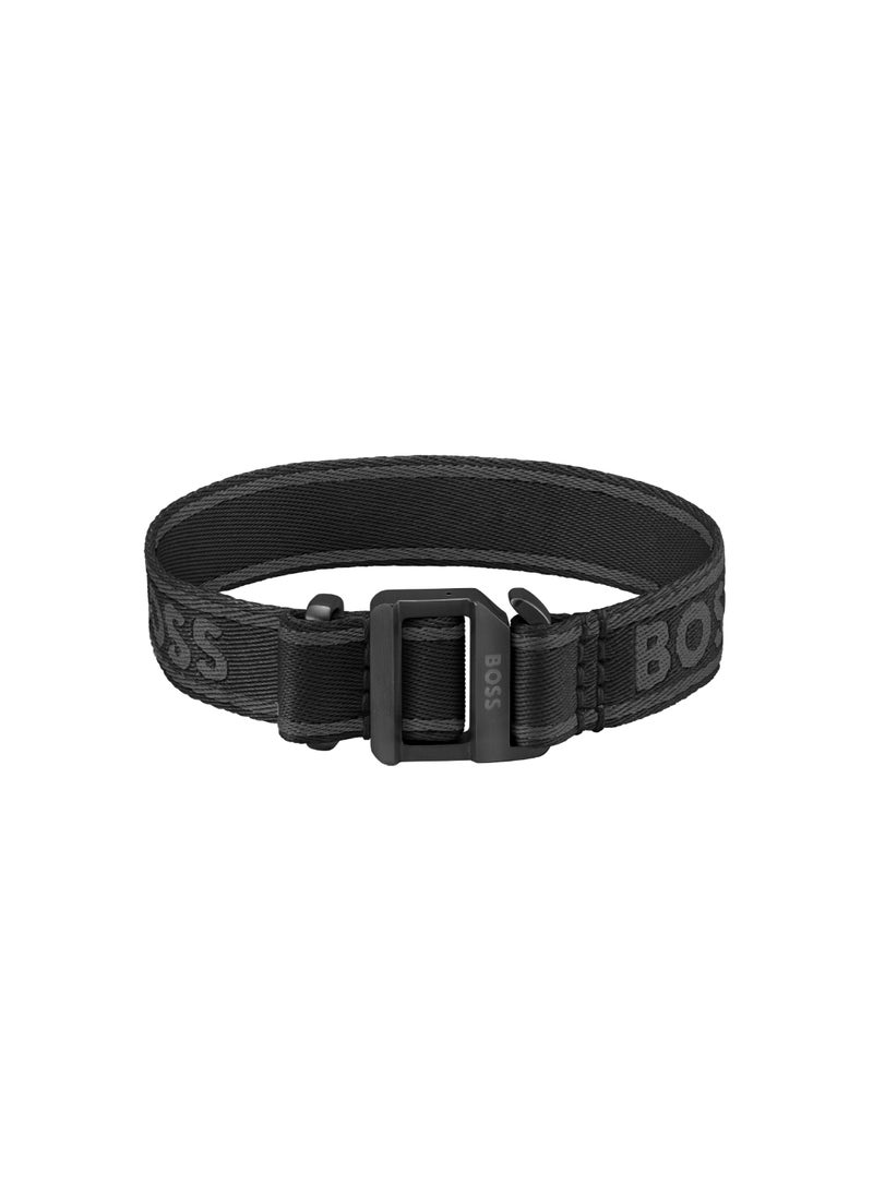 HUGO BOSS HUGO BOSS JEWELRY COLIN MENS NYLON WOVEN STRAP BRACELET - 1580488  - Image 4