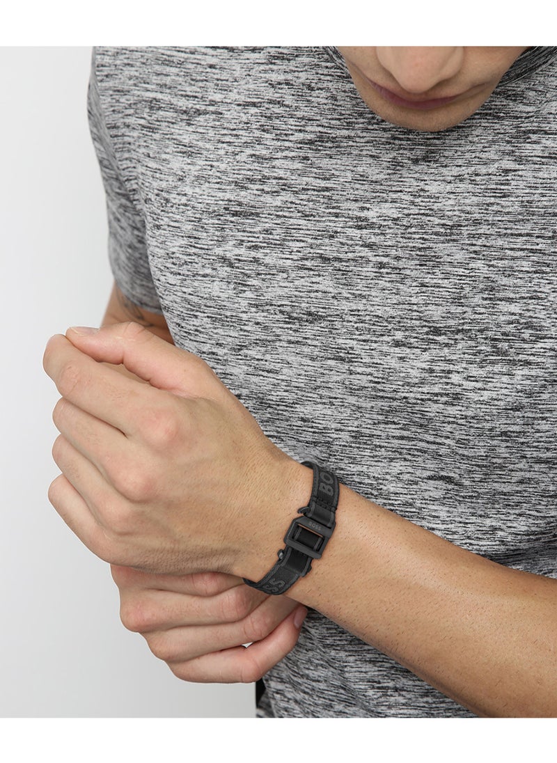 HUGO BOSS HUGO BOSS JEWELRY COLIN MENS NYLON WOVEN STRAP BRACELET - 1580488  - Image 2
