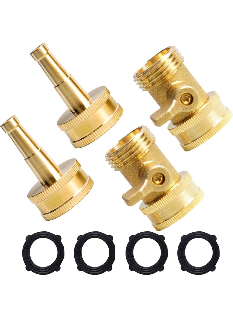 عام 2 مجموعة من فوهة خرطوم النحاس الشاق ، فوهة نفاثة الضغط مع صمام إغلاق الخرط - Image 1