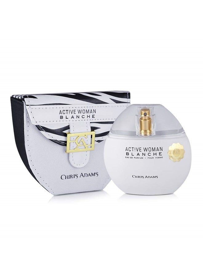 كريس أدمز عطر كريس آدامز أكتيف وومان بلانش أو دو بارفان 80 مل - عطر أنيق وحيوي وأنثوي لا يقاوم للمرأة العصرية - Image 1