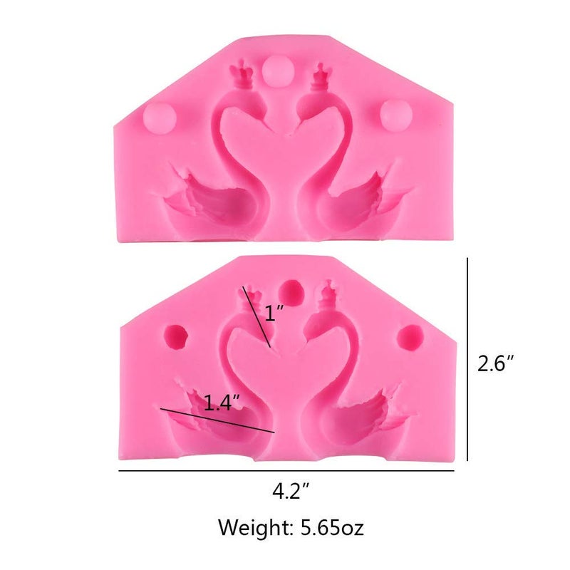 Fewo 3D Swan Silicone Candle Mold Swan Chocolate Candy Silicone Mold Cake Fondant Decorating Tools Handmade Craft Soap Mold Polymer Clay Resin Mould - Image 5
