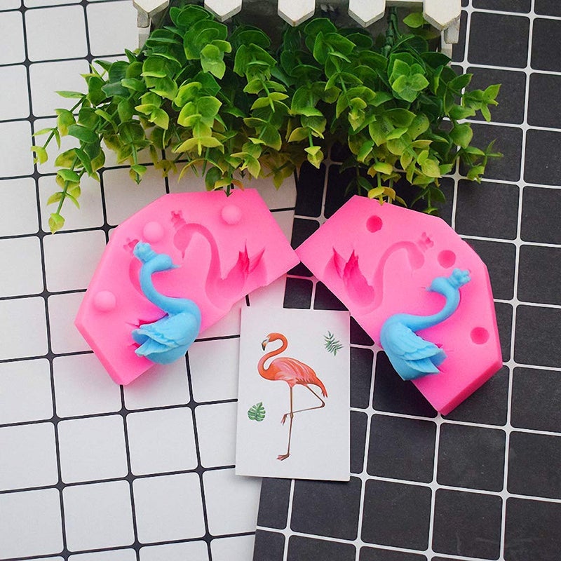 Fewo 3D Swan Silicone Candle Mold Swan Chocolate Candy Silicone Mold Cake Fondant Decorating Tools Handmade Craft Soap Mold Polymer Clay Resin Mould - Image 3