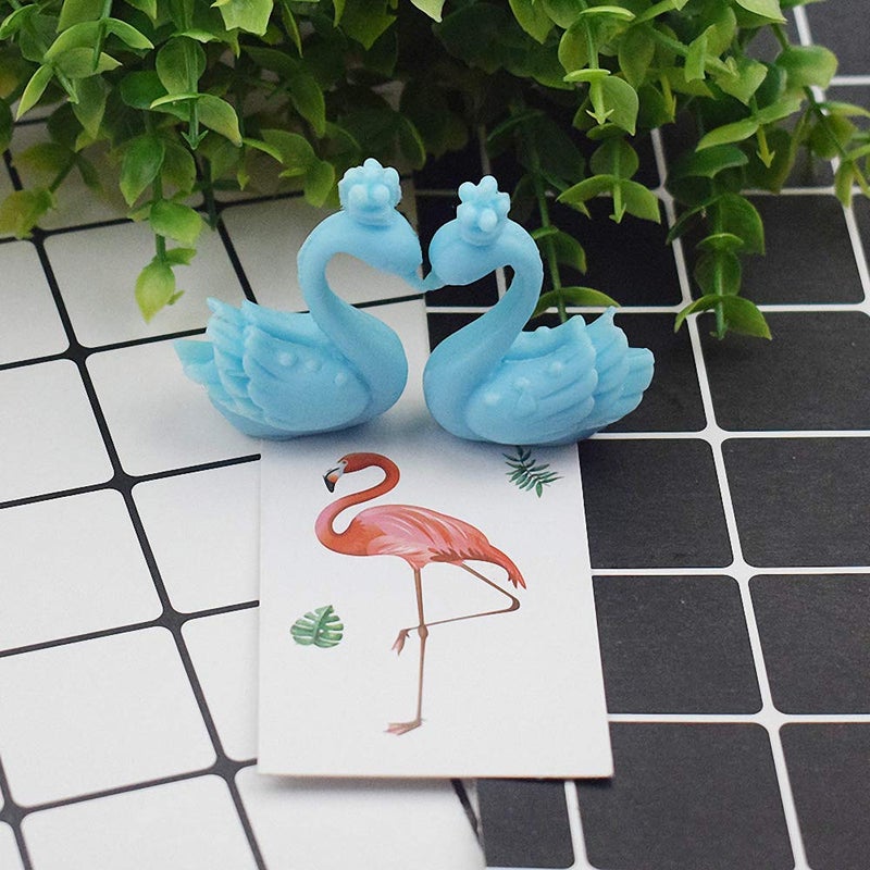 Fewo 3D Swan Silicone Candle Mold Swan Chocolate Candy Silicone Mold Cake Fondant Decorating Tools Handmade Craft Soap Mold Polymer Clay Resin Mould - Image 4