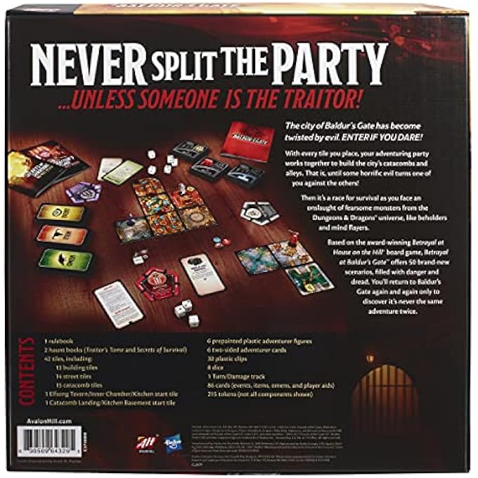 أفالون هيل خيانة Hasbro في Baldurs Gate Module Board Hidden Traitor GameAges 12 وما فوقDDBased على الخيانة في House on The Hill - Image 4