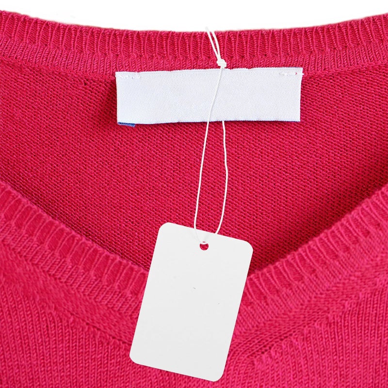 White Hanging Jewelry Tags 100pcs 4x6cm Paper Price Labels with Strings - Image 5