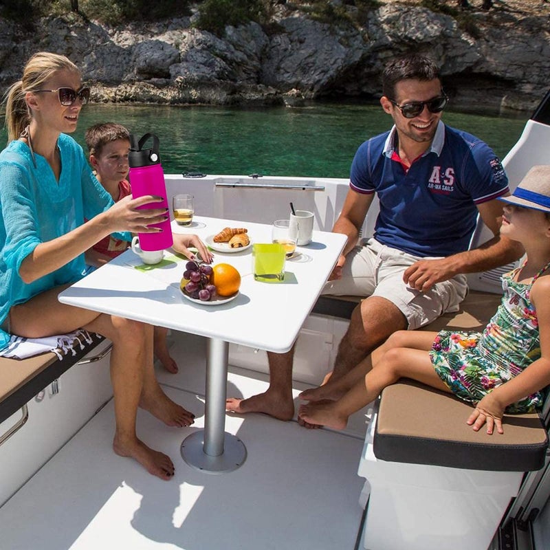 KMN غطاء قش لزجاجة هايدروفلاسک | أغطية مع قشة لزجاجات هايدروفلاسک 12 16 18 20 32 40 أونصة ذات فم واسع | غطاء بديل لملحقات زجاجة الماء | أسود خالي من BPA - Image 5