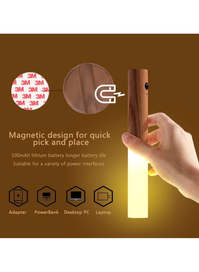 Wireless Magnetic Night Light Smart Motion Sensor Rechargeable Portable LED Flashlight Wall Mounted for Staircase Bedroom Hallway Stairs Removable Multi-Color - Image 1