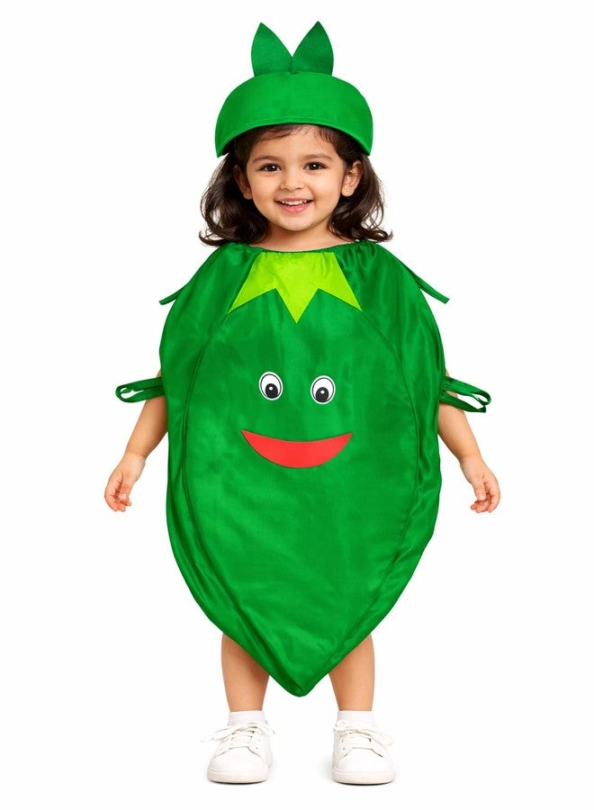 Nic Fruit And Vegetable Fancy Dress Costume For Kids | Fruit Shape Cutout For Childs | Healthy Fruits Dress (Jumpsuit Not Include) (LadyFinger, 7-8 Years) - Image 1