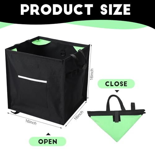 Arrowbash Throw Line Cube Bag Easy Folding Arborist Throw Line Storage Portable Climbing Rope Organizer Box for Tree Work Outdoor Rope Accessories Black - Image 3